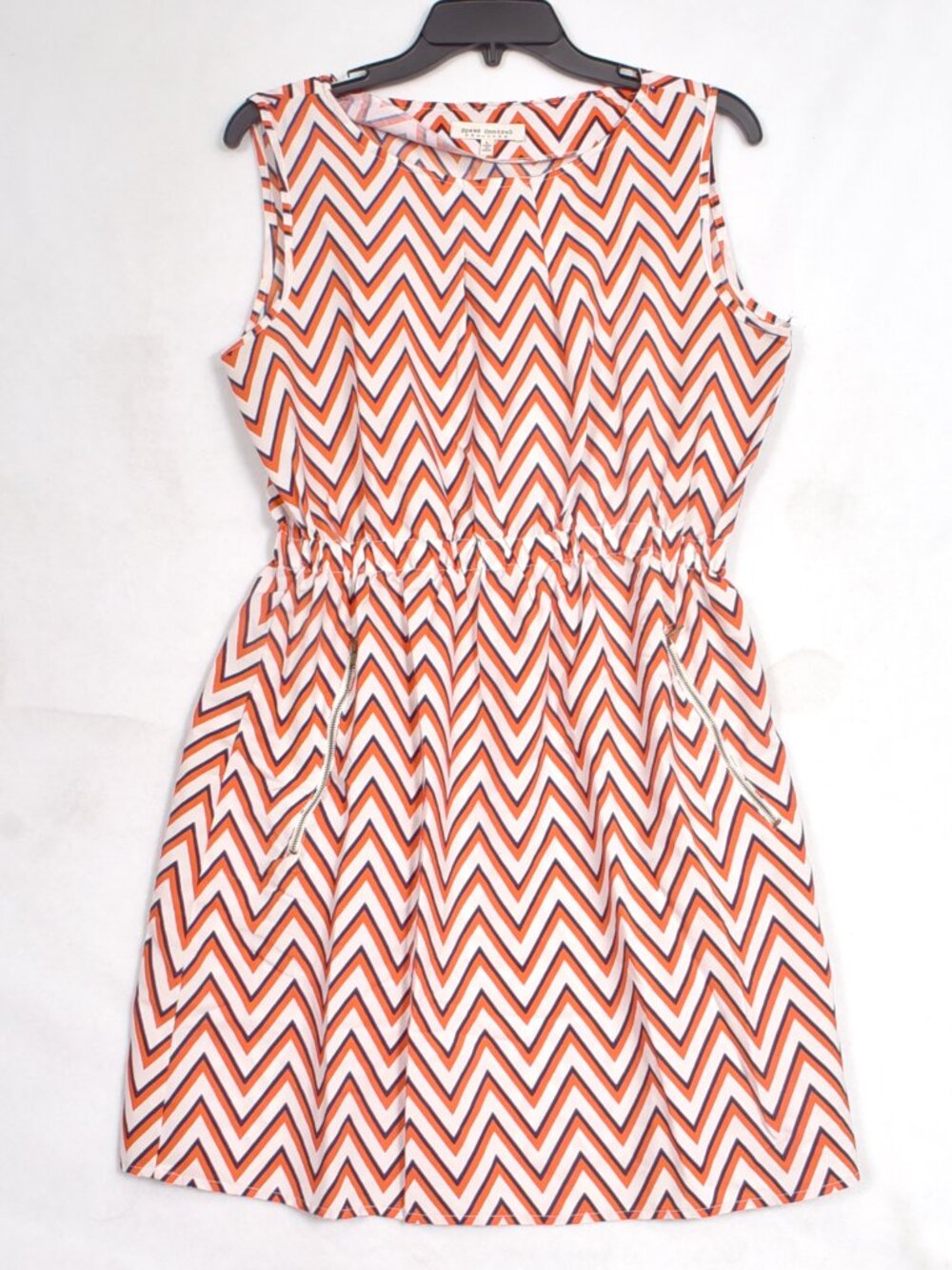 Speed Control Women's Chevron Midi Dress Purple Orange White Size Large